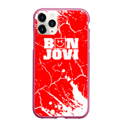 Чехол для iPhone 11 Pro Max матовый Bon Jovi Трещины