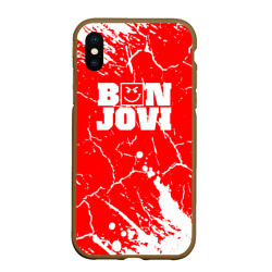 Чехол для iPhone XS Max матовый Bon Jovi Трещины