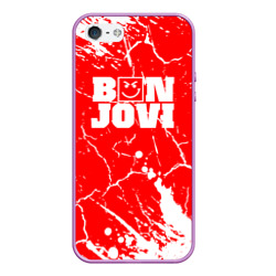 Чехол для iPhone 5/5S матовый Bon Jovi Трещины