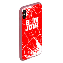 Чехол для iPhone XS Max матовый Bon Jovi Трещины - фото 2