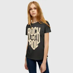 Женская футболка 3D Rock and roll Рокер - фото 2