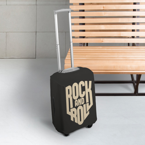 Чехол для чемодана 3D Rock and roll Рокер, цвет 3D печать - фото 3