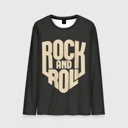 Мужской лонгслив 3D Rock and roll Рокер