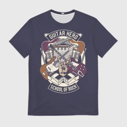Мужская футболка 3D Гитарист Рок Музыкант