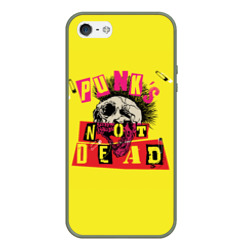 Чехол для iPhone 5/5S матовый Punk's Not Dead - Панки Хой!