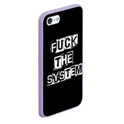 Чехол для iPhone 5/5S матовый Fuck the system - фото 2