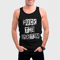 Мужская майка 3D Fuck the system - фото 2