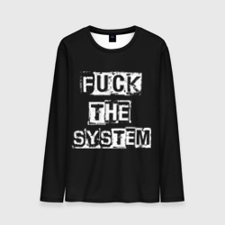 Мужской лонгслив 3D Fuck the system