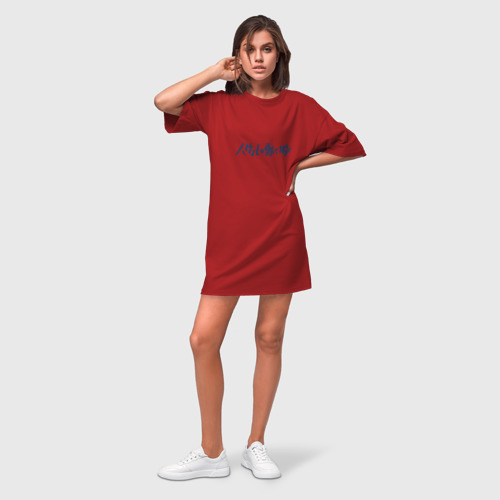 Платье-футболка хлопок Замок Хаула двухсторонняя, цвет красный - фото 3