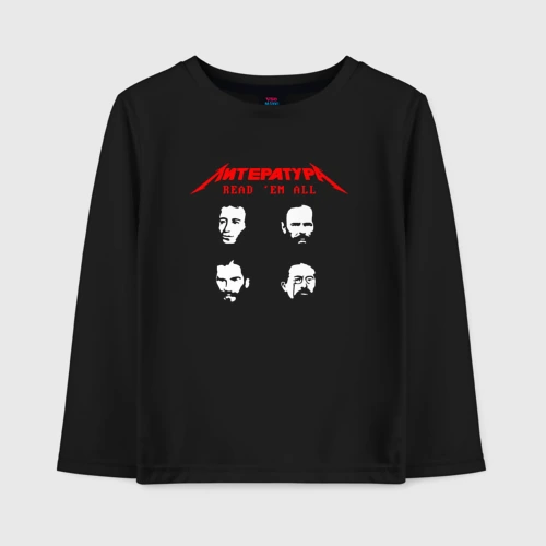 Детский лонгслив хлопок Metallica Литература: Толстой