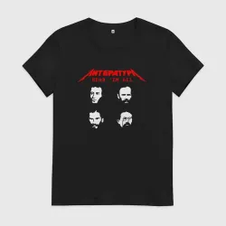 Женская футболка хлопок Metallica Литература: Толстой