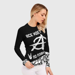 Женский рашгард 3D Всё идёт по плану черепа - фото 2