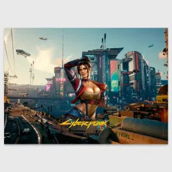 Поздравительная открытка Panam сyberpunk   2077