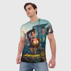 Мужская футболка 3D Panam сyberpunk 2077 - фото 2