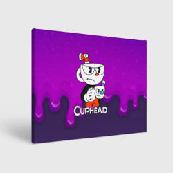 Холст прямоугольный Недовольная чашечка cuphead