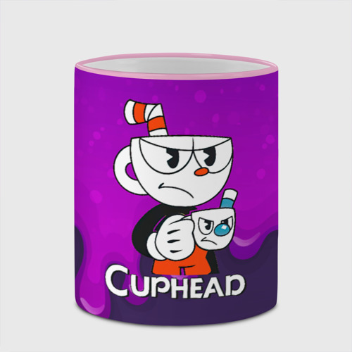 Кружка с полной запечаткой Недовольная чашечка cuphead, цвет Кант розовый - фото 4