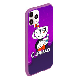 Чехол для iPhone 11 Pro Max матовый Недовольная чашечка cuphead - фото 2