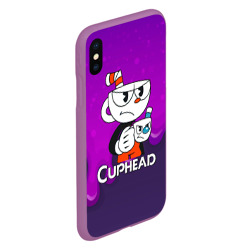 Чехол для iPhone XS Max матовый Недовольная чашечка cuphead - фото 2