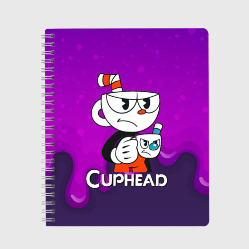 Тетрадь Недовольная чашечка cuphead, цвет крупная клетка