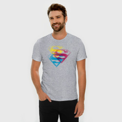 Мужская футболка хлопок Slim Лого Супермена - фото 2