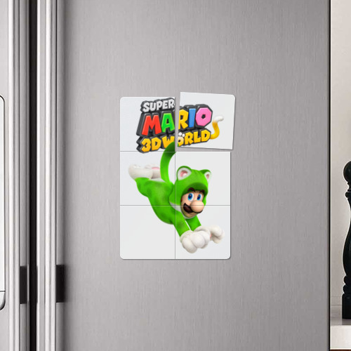 Магнитный плакат 2Х3 Luigi cat Super Mario 3D World Nintendo - фото 4
