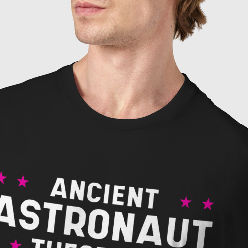 Мужская футболка хлопок Ancient Astronaut Theorist Say Yes, цвет черный - фото 6