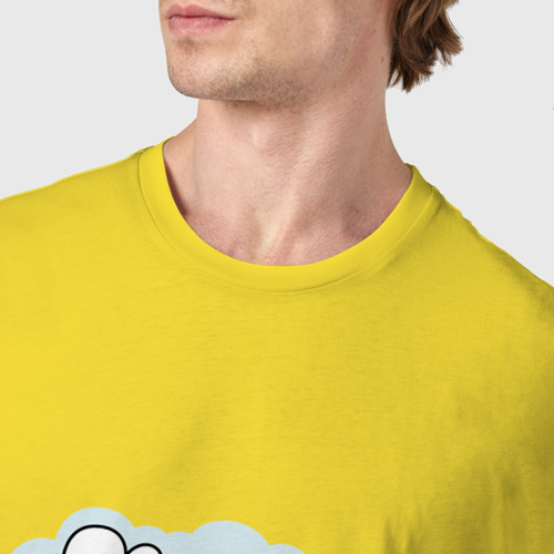 Мужская футболка хлопок с принтом Динозавр малыш, фото #4