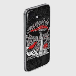Чехол для iPhone 16 силиконовый с защитой камеры Мухоморы и томатный узкорот - фото 2