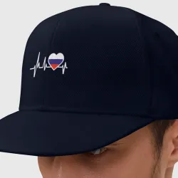 Кепка снепбек с прямым козырьком Пульс России