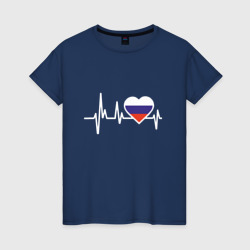 Женская футболка хлопок Пульс России