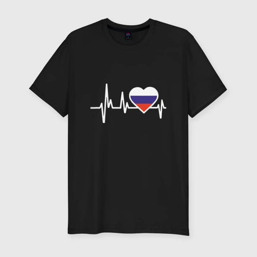 Мужская футболка хлопок Slim Пульс России