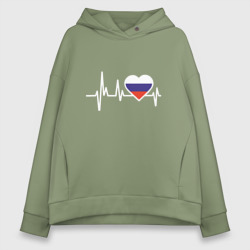 Женское худи Oversize хлопок Пульс России