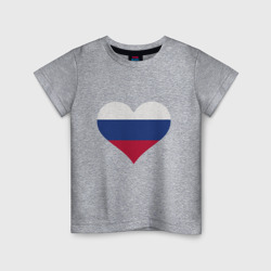Детская футболка хлопок Сердце - Россия