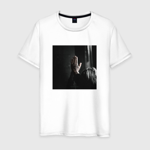 Мужская футболка из хлопка с принтом Джизус альбом без названия, вид спереди №1