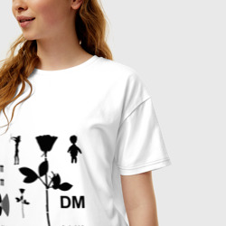 Женская футболка хлопок Oversize Depeche - фото 2
