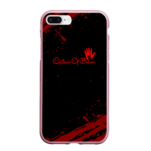 Чехол для iPhone 7Plus/8 Plus матовый Children of bodom, цвет розовый