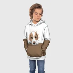 Детская толстовка 3D Грустный Щенок Бигля - фото 2