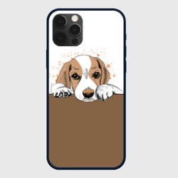 Чехол для iPhone 12 Pro Грустный Щенок Бигля