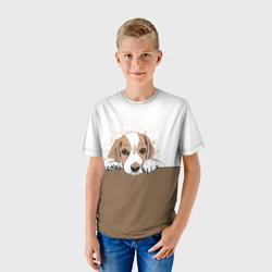 Детская футболка 3D Грустный Щенок Бигля - фото 2