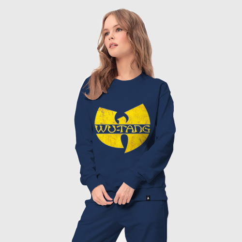 Женский костюм хлопок Wu tang logo, цвет темно-синий - фото 5