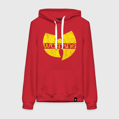 Женская толстовка хлопок Wu tang logo, цвет красный