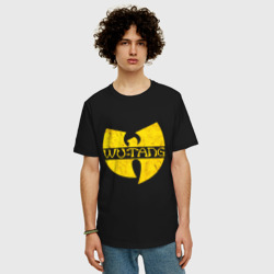 Мужская футболка хлопок Oversize Wu tang logo - фото 2