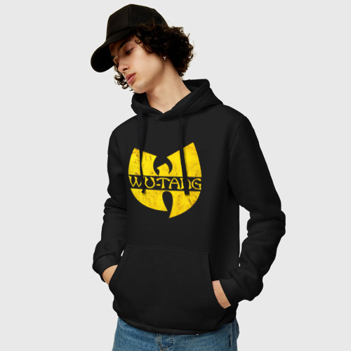 Мужская толстовка хлопок Wu tang logo, цвет черный - фото 3