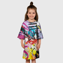 Детское платье 3D Граффити со звездой - фото 2