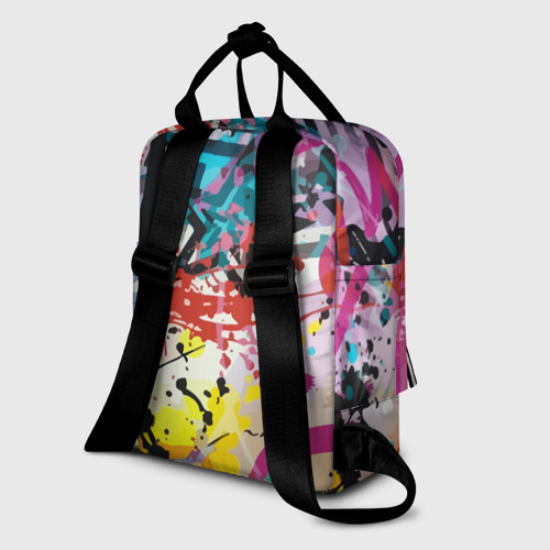 Женский рюкзак 3D с принтом Граффити со звездой, вид сзади #1