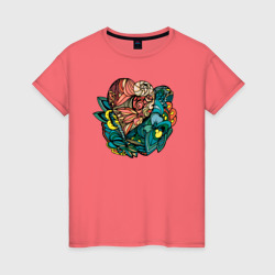 Сердце Гармония Линий – Женская футболка хлопок с принтом купить со скидкой в -20%