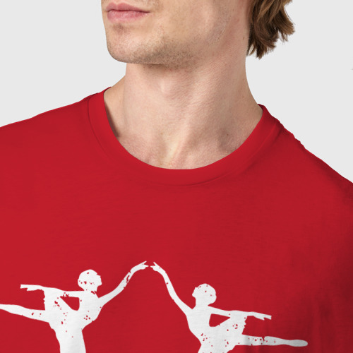 Мужская футболка хлопок Мой ребенок танцует, я занимаюсь финансированием, цвет красный - фото 6