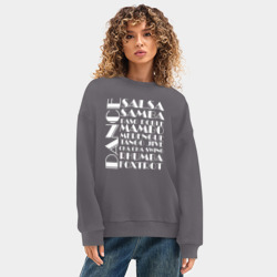 Женский свитшот oversize без начеса хлопок Различные танцы - фото 2