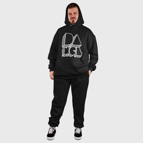 Мужской костюм oversize хлопок Dance logo, цвет черный - фото 8