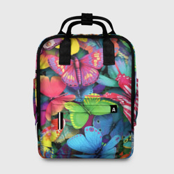Женский рюкзак 3D Стая бабочек Pattern